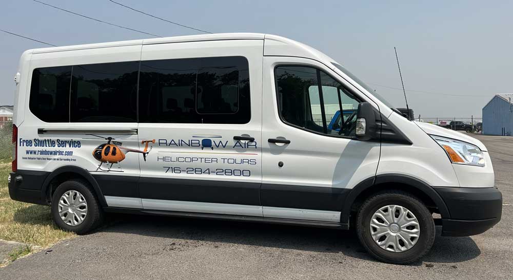 Rainbow Air Shuttle van