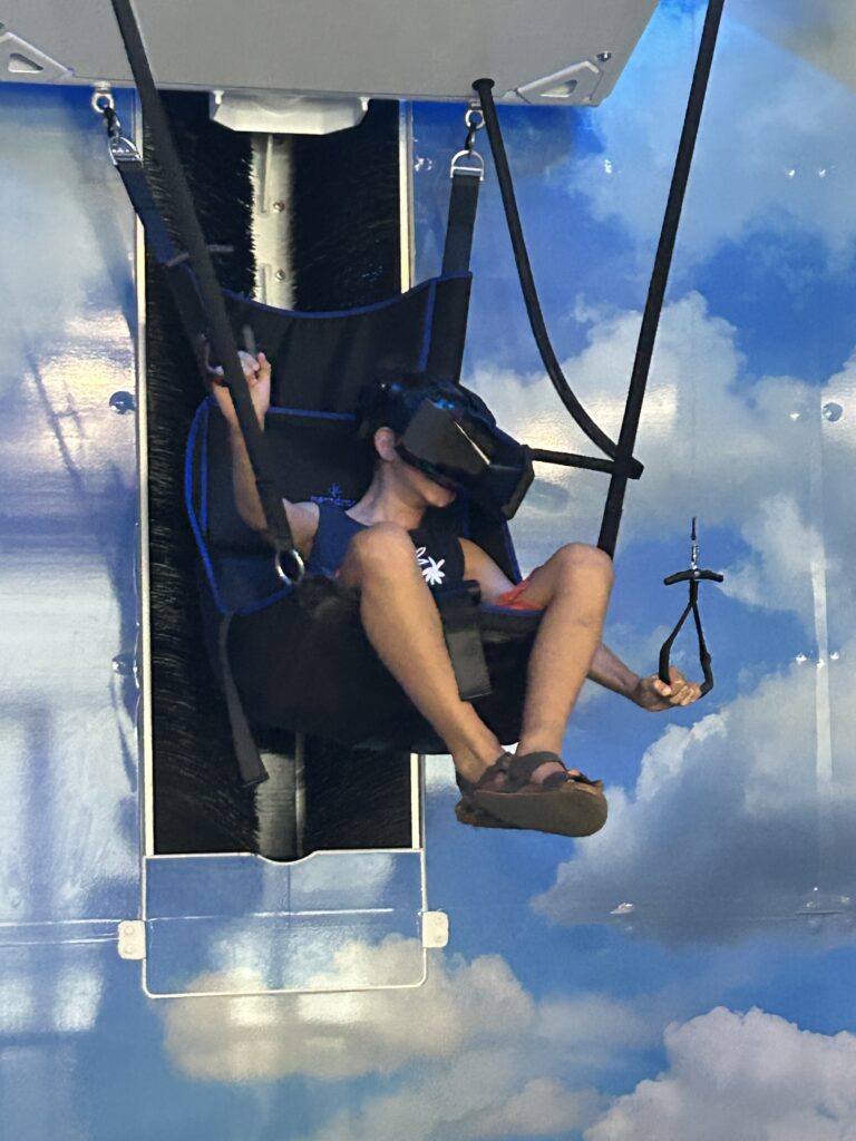 A guest enjoying Niagara Virtual
